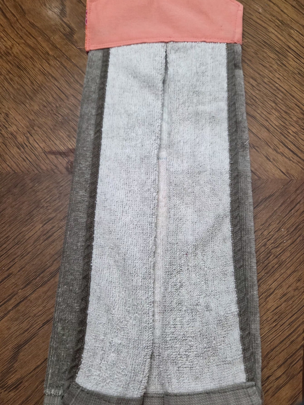 Pumpkin Spice Latte Hanging Kitchen Towel - Gray & Orange - Picture 2 of 4